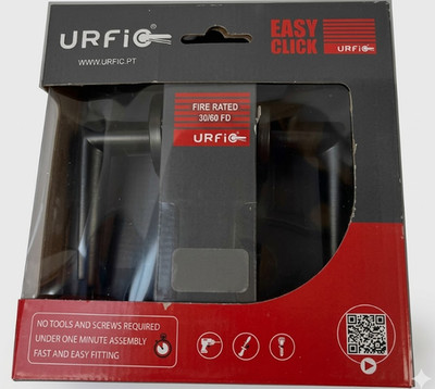 Urfic Easy Click Ebenholz 52 mm x1 28 mm Feuerschutz Türgriff Heimwerker