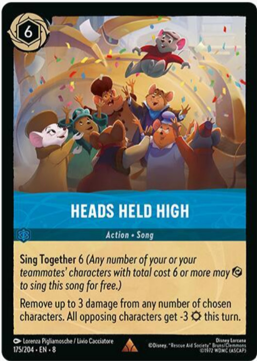 Heads Held High - Cold Foil NM Disney Lorcana - Reign of Jafar 175/204