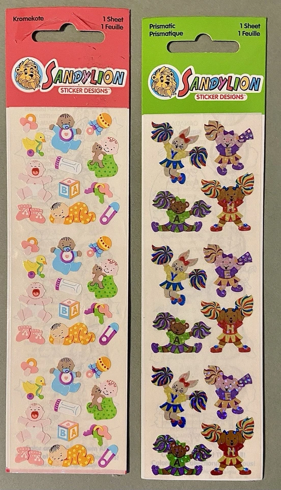 Lote de adesivos vintage Sandylion! Prismático, difuso, cromecote, epóxi, bordas - Imagem 4 de 4