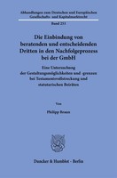 Die Einbindung Von Beratenden Und Entscheidenden Dritten In Den...
