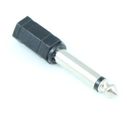 1/4 Inch MONO TS Male to 3.5mm Female MONO TS Adapter Nickel Plated - Picture 2 of 2