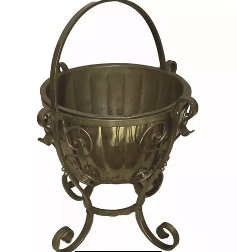 Antique Edwardian Brass Swing Handle Coal/log Bucket C1910 - Picture 2 of 6