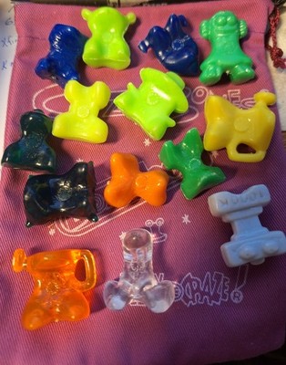 Crazy Bones Authentic Original Lot Of 14  with Coffin & Pouch  McDs Toy