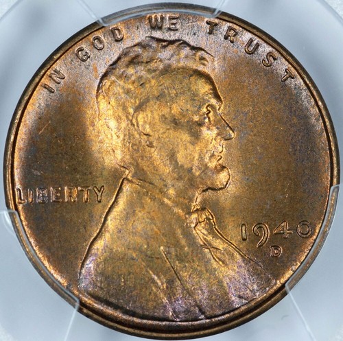 1940-D PCGS MS65RD Attractively Toned Lincoln Cent 50660785