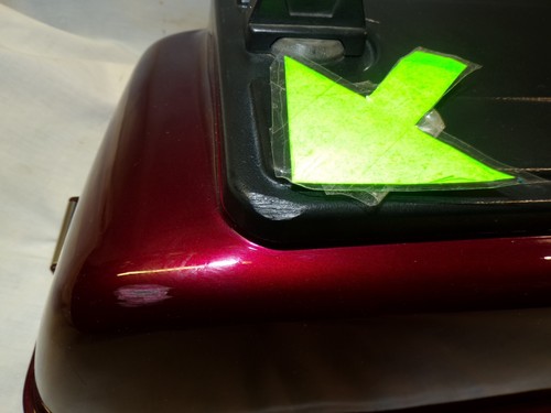 86 Kawasaki Voyager ZG1200 Right Saddle Bag Cover Lid OEM 16146-1064-P5 - Picture 13 of 19