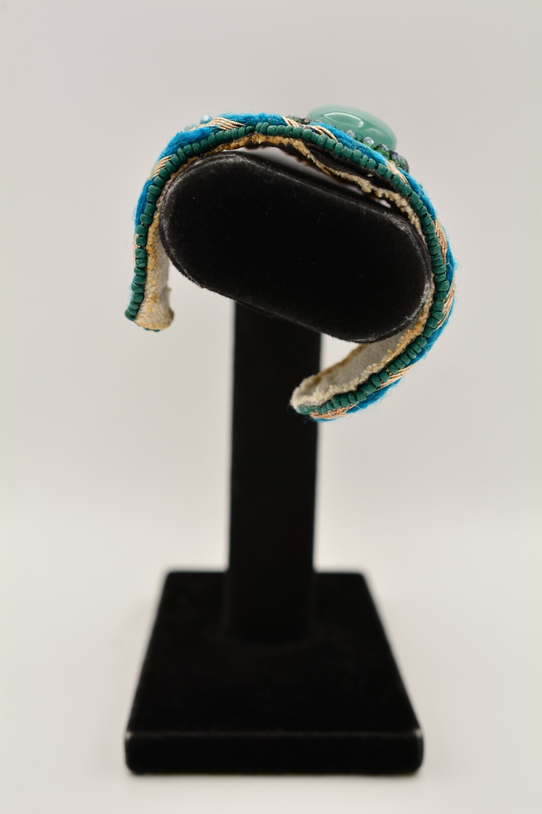 Beaded Cuff Bangle Bracelet Sequin Rhinestone Cry… - image 3