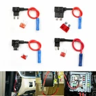 5pcs Car Refit Add-a-circuit Fuse Tap Adapter Kit ATM Mini Blade Fuse Holder Set