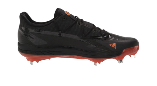 Adidas Men Adizero Afterburner 8 Metal Baseball Cleats Black / Orange Size 12.5 - Picture 3 of 10