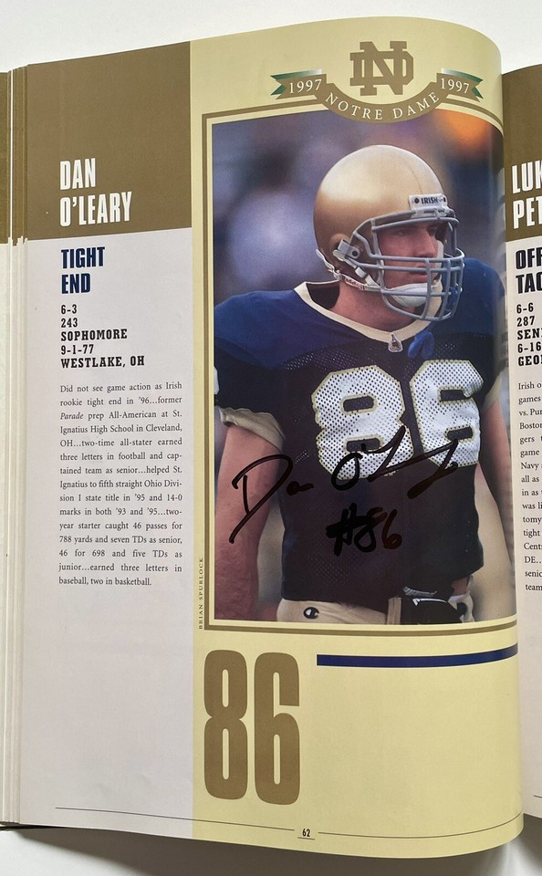 Notre Dame NCAA 1997 Football Yearbook with Over 50 Autographs! eBay