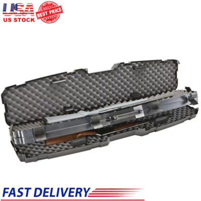US Pillared Double Gun Single Scoped Rifle Case Flexible Handle Padlock Tabs New