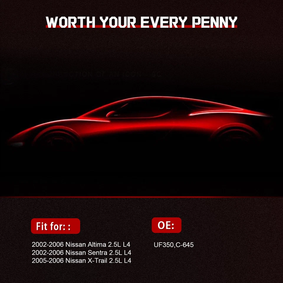 4 bobinas de encendido + bujías de iridio para Nissan X-Trail 2005-2006 2,5 L L L4 UF350 Foto 2 de 4