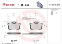 Brembo P 85 058 Bremsbelagsatz, Scheibenbremse FüR Ford Seat VW