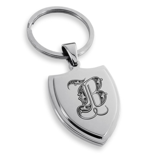 Collar o llavero con etiqueta de perro con letras reales con monograma escudo escudo de acero inoxidable - Imagen 11 de 157