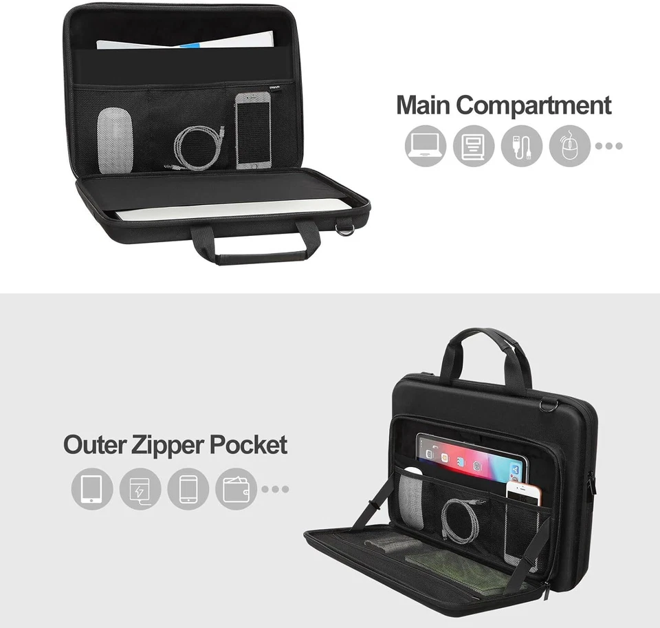 Laptop Bag for MacBook Air  Pro HP Dell Lenovo 13.3 14 15.6 16 17 inch Notebook - Image 2 of 4