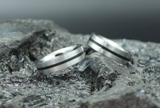 Moderne Designer TRAURINGE mit BRILLANTEN | Edelstahl