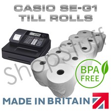 20 ROLLS Casio SE-G1 SEG1 Till Rolls 57mm x 57mm Thermal Paper Till Rolls (D4)