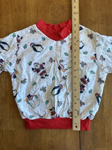 Sudadera Navidad Vintage Años 90 Niño 4T Pingüinos Papá Noel - Imagen 5 de 5