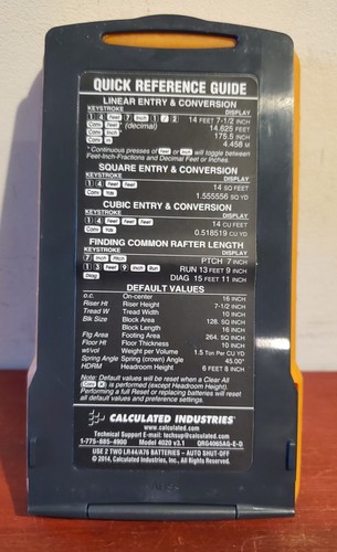 Construction Master Pro 4065 v3.1 in Armadillo Case W/Quick Reference - Works! - Afbeelding 6 van 8