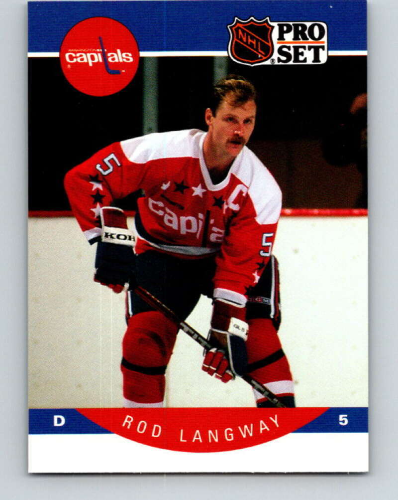 1990-91 Pro Set #314 Rod Langway casi nuevo - Mt Capitals identificación: 43156