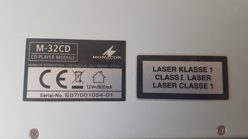 CD-Spieler Monacor M-32CD, Blaues Display, Neuwertig - Bild 5 von 8