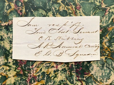 Signed, A. Rear Admiral C. K. Stribling, East Gulf Blockade Squadron, Civil War