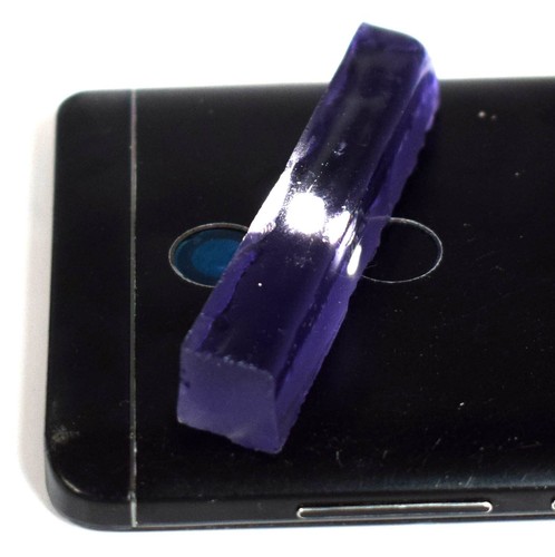 Brasilianischer violetter Amethyst 80 kt Edelsteinscheibe grobes Exemplar zertifiziert AD463 - Bild 9 von 10