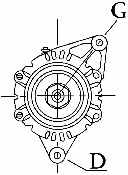 ALTERNATORE PER LAND ROVER RANGE ROVER II DISCOVERY I 2.5 DIESEL ADATTABILE  - Immagine 3 di 4