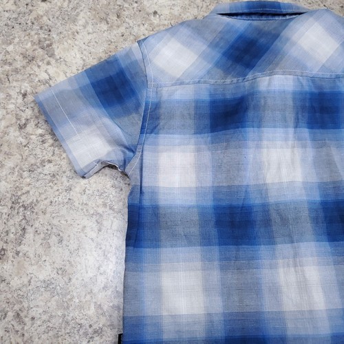 Quiksilver Kid Shirt Size Small Button Down Blue Striped Cotton Boy Polyester - Picture 16 of 17