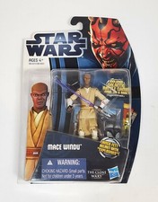 MACE WINDU STAR WARS THE CLONE WARS FIGURE JANGO FETT HELMET CW8 MOSC 2011 RARE
