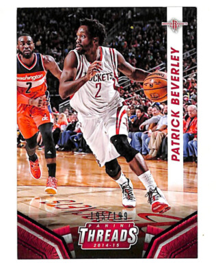 2014-15 Panini Threads Patrick Beverley 195/199 Red Parallel Card Rockets 
