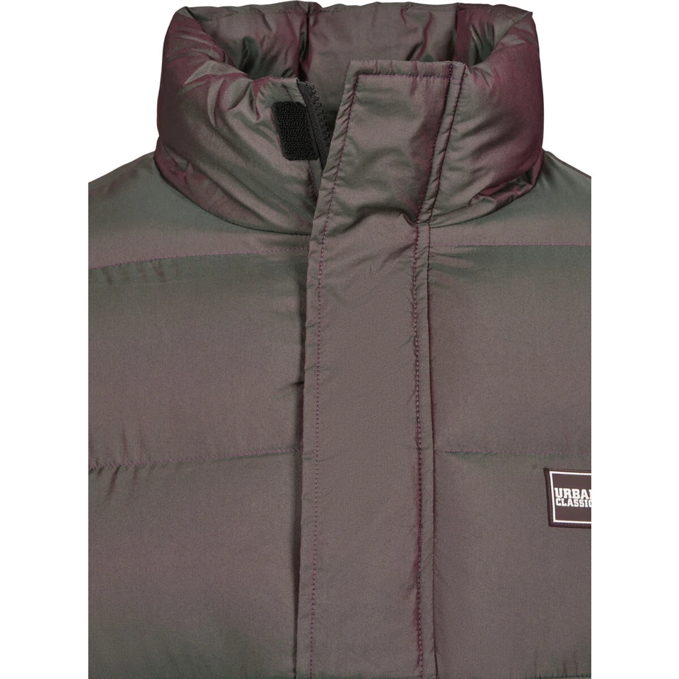 Urban Classics Shimmering Pull Over Puffer Jacket Iridescent half-Zipp Men - Image 3 of 4