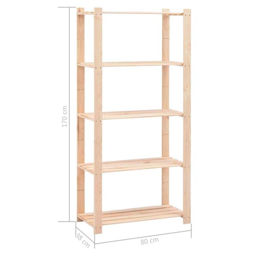 Holz Lagerregal 250kg Kellerregal Holzregal Steckregal mehrere Auswahl vidaXL - Bild 47 von 63