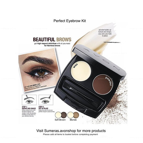 Avon Perfect Eyebrow Kit ~ Zestaw szablonów brwi ~ GlimmerStick ~ Grzebień szczotki ~ Proszę wybrać - Zdjęcie 1 z 11