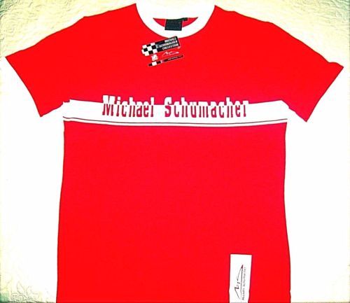 CAMISETA MICHAEL SCHUMACHER CON LETRAS Y LOGOTIPO ROJO/BLANCO TALLA M- MEDIANA, NUEVA - Imagen 8 de 12