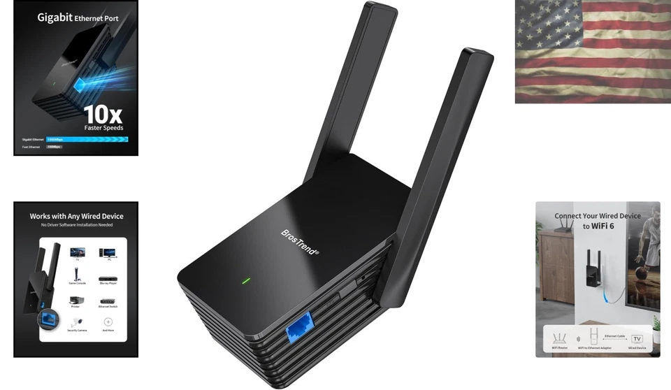 Seamless Connection for PC, Smart TV & Gaming: AX1500 WiFi to Ethernet Bridge - Image 2 of 4