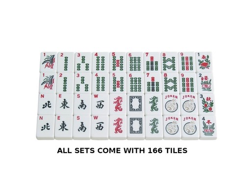 NEW! - American Mahjong Set - 166 White Tiles (All-in-One Rack/Pushers), Silv... - Picture 3 of 9