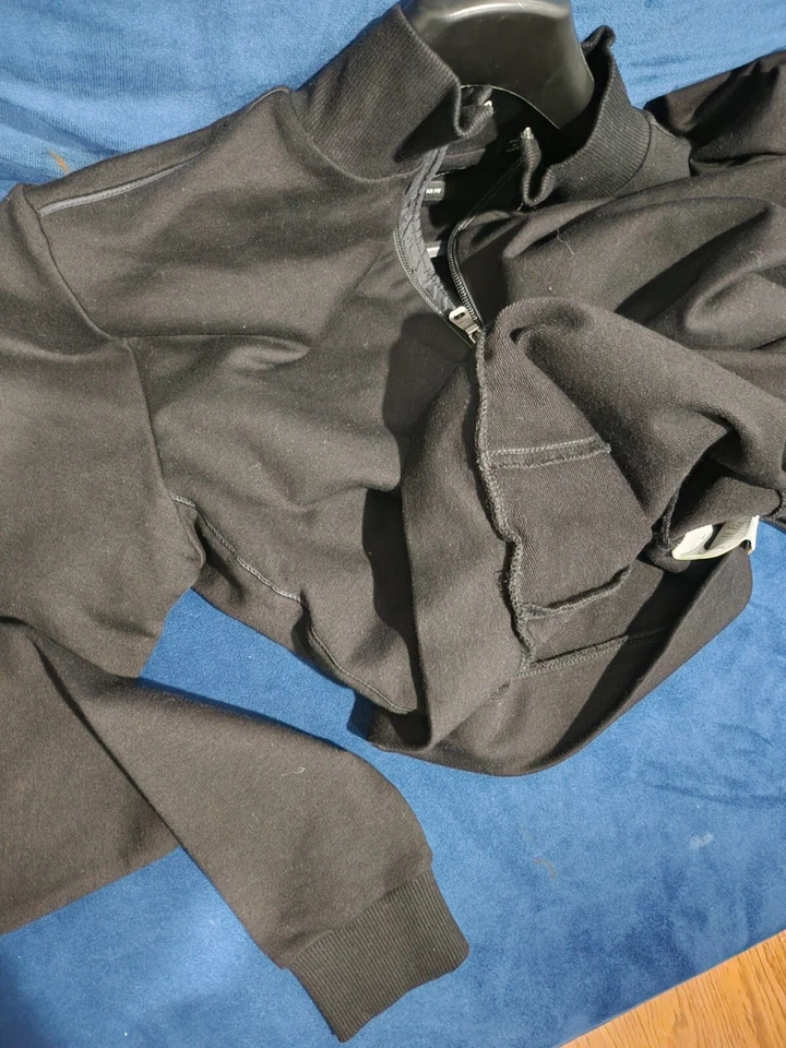 Hugo Boss Hombre 1/4 Negro Jersey Suéter De Turquía Talla Mediana Algodón Foto 2 de 4