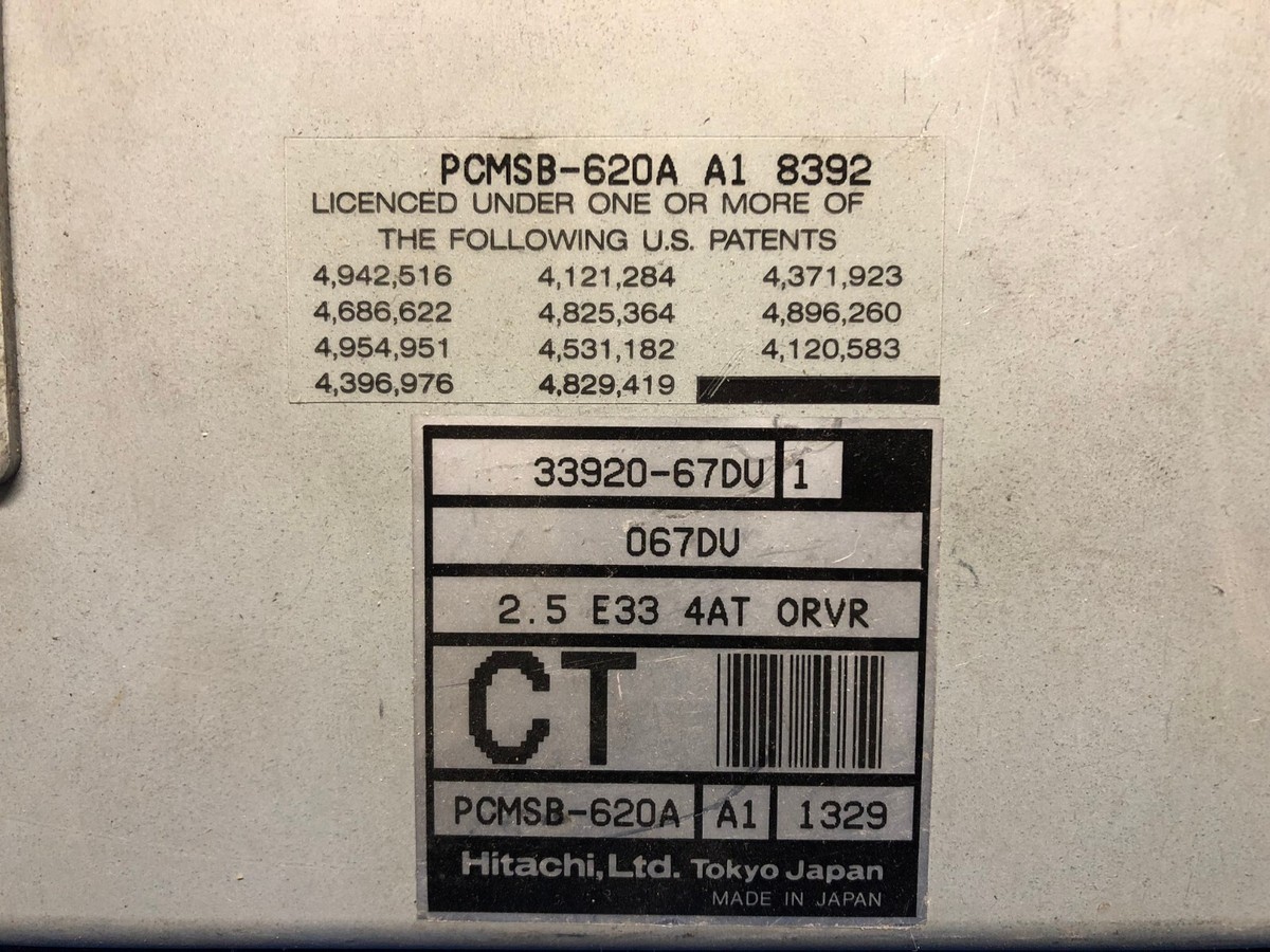 PLUG & PLAY 01 SUZUKI GRAND VITARA ECU ECM PCM 33920-67DU CT