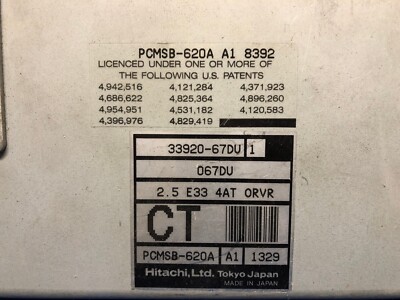 PLUG & PLAY 01 SUZUKI GRAND VITARA ECU ECM PCM 33920-67DU CT A | eBay