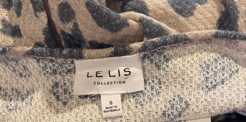 NWT Le Lis Collection Tan/Grey One Piece Romper Size Small Tie Waist Tie back - Picture 3 of 4