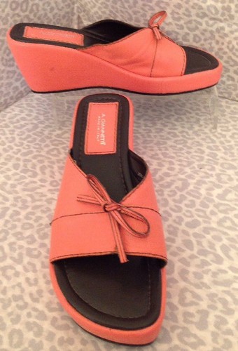 Women's 7 Orange A. Giannetti Sandals - Picture 4 of 12