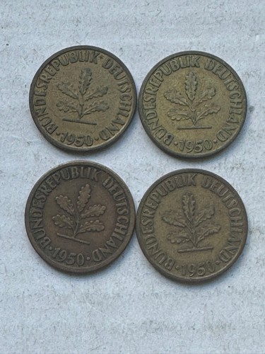 4x 10 peniques 1950 F • Banco de los Países Alemanes • RFA • raro • coleccionista • latón - Imagen 6 de 10