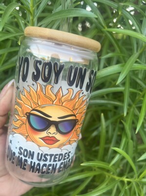 16oz Glass Tumbler-Soy Un Sol