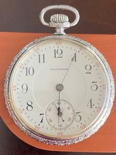 VINTAGE 16 SIZE WALTHAM POCKET WATCH, GR. P.S. BARTLETT, MODEL 1899,KEEPING TIME