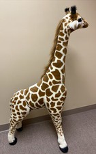 Huge Melissa  Doug Jumbo Plush Giraffe Stuffed Animal Toy 4.5 Feet Tall