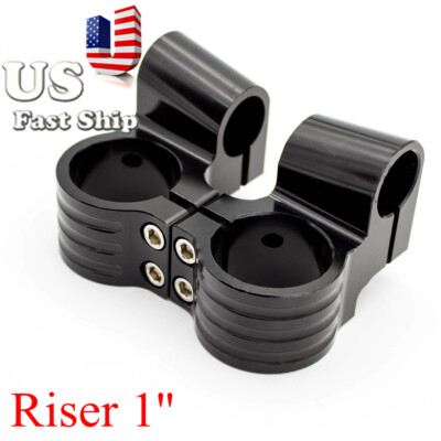 52MM Riser Raise Higher Clip On On Fork Clamp Mounting Heads Replacement Black