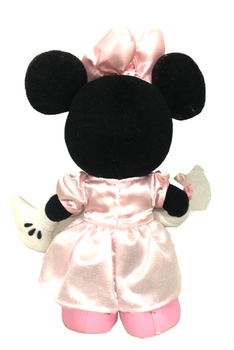 Minnie Mouse Disney Sega NTT Wears Pink Dress with Bouquet Flower Plushie 11” - Picture 2 of 8