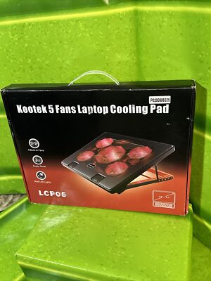 Kootek Laptop Cooling Pad 12''-17'' Cooler Pad Chill Mat 5 Fans Red LED Light...