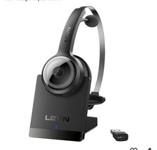 LEVN Bluetooth 5.2 Headset, Wireless Headset with Microphone...