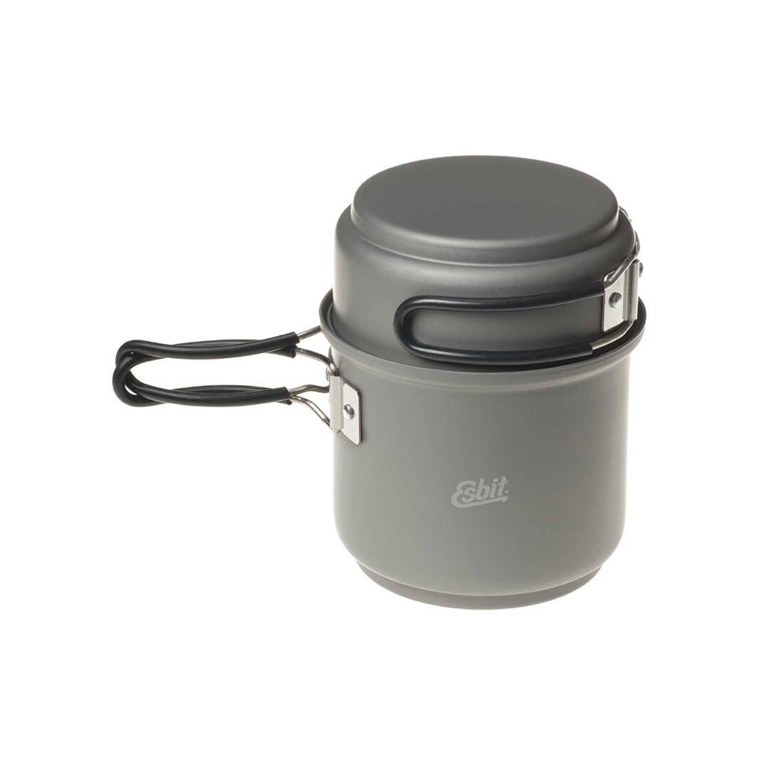 Esbit Alcohol Burner u0026amp; Trekking Cookset Stove 985ml Pot w/Fry Pan Lid  E-CS985HA | eBay